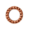 TierraCast : Link - 9mm, 5.7mm Hole, Small Hammertone Ring, Antique Copper