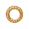 TierraCast : Link - 9mm, 5.7mm Hole, Small Hammertone Ring, Gold