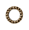 TierraCast : Link - 9mm, 5.7mm Hole, Small Hammertone Ring, Brass Oxide