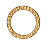 TierraCast : Link - 19mm, 14.3mm Hole, Large Hammertone Ring, Gold