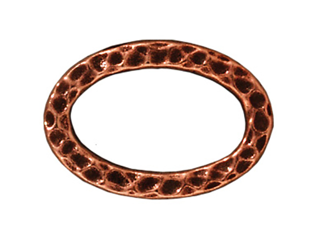 TierraCast : Link - 18 x 12.5mm, 13 x 8mm Hole, Oval Ring, Antique Copper