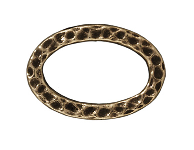 TierraCast : Link - 18 x 12.5mm, 13 x 8mm Hole, Oval Ring, Brass Oxide