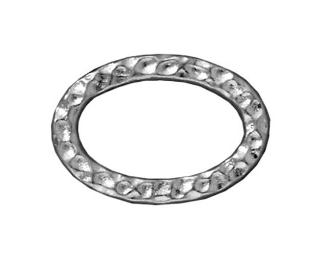 TierraCast : Link - 18 x 12.5mm, 13 x 8mm Hole, Oval Ring, Rhodium