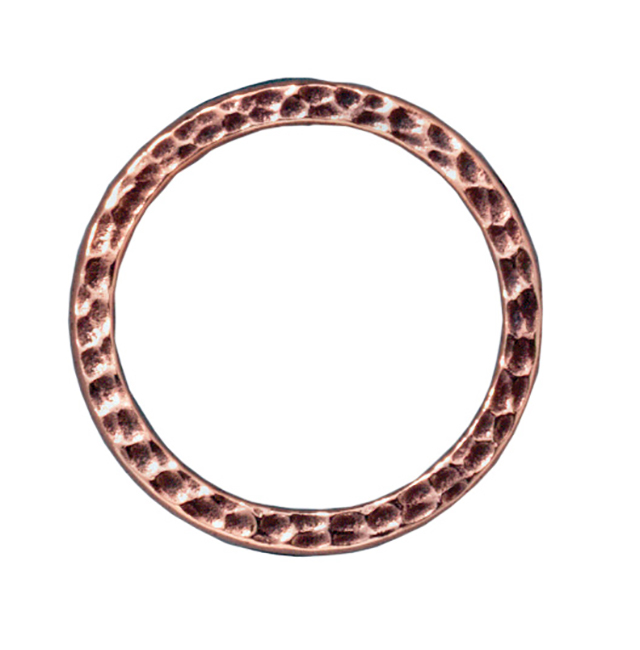 TierraCast : Link - 1" Hammertone Ring, Antique Copper