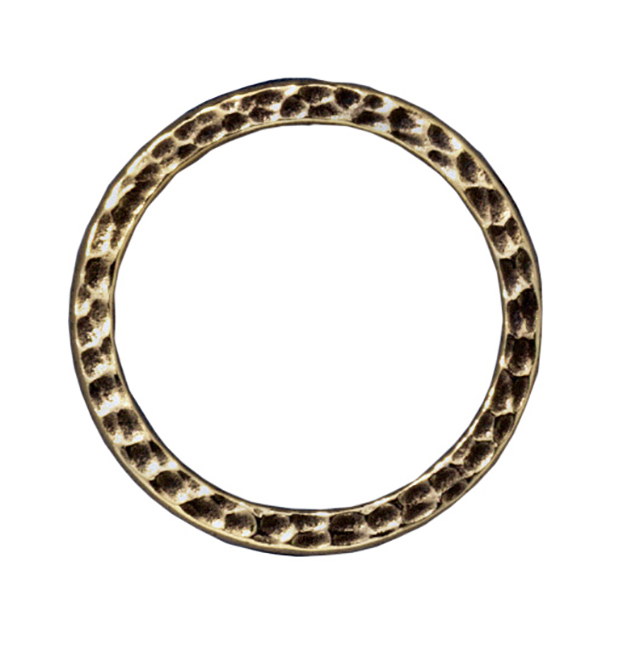 TierraCast : Link - 1" Hammertone Ring, Brass Oxide
