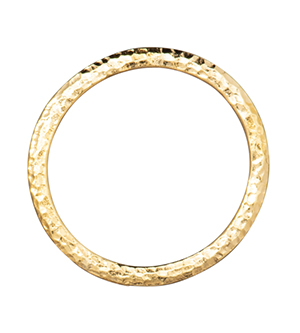 TierraCast : Link - Hammertone 1.25" Ring, Gold