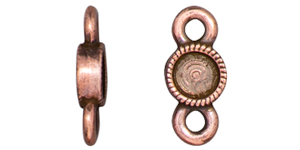 TierraCast : Link - 2-Sided Millgrained Bezel, Antique Copper