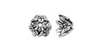 TierraCast : Bead Cap - 7 mm Jasmine, Antique Silver