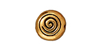 TierraCast : Bead - Spiral, Antique Gold