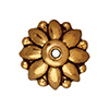 TierraCast : Bead Cap - 10 mm Dharma, Antique Gold