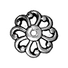TierraCast : Bead Cap - 12 mm Open Scalloped, Antique Silver