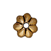 TierraCast : Bead Cap - 5 mm Petal, Antique Gold