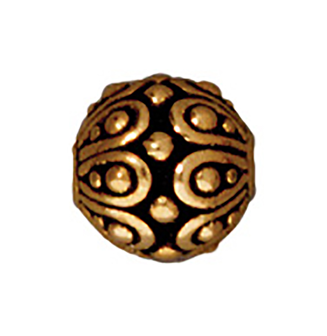 TierraCast : Bead - 7mm Casbah Round, Antique Gold