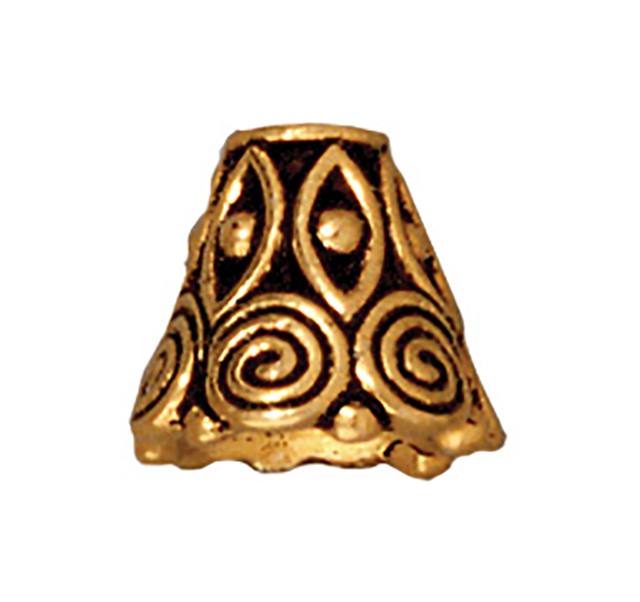 TierraCast : Cone - 9.5 x 8.5mm Spiral, Antique Gold