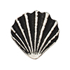 TierraCast : Bead - 13.5 x 13mm Large Shell, Antique Silver