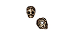 TierraCast : Bead - Skull LH, Brass Oxide