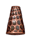 TierraCast : Cone - 12.5 x 9mm, 1.5mm Hole, Tall Hammertone, Antique Copper