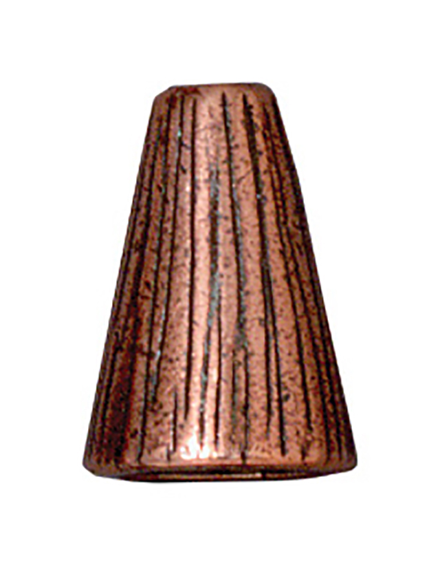 TierraCast : Cone - 12.5 x 9mm, 1.5mm Hole, Tall Radiant, Antique Copper