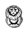 TierraCast : Bead - 11.5 x 9mm, 4mm Hole, Lion Euro, Antique Silver