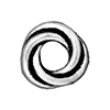 TierraCast : Bead - 8 mm Twisted Spacer, Antique Silver