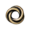 TierraCast : Bead - 8 mm Twisted Spacer, Brass Oxide