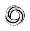 TierraCast : Bead - 10 mm Twisted Spacer, Antique Silver