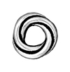 TierraCast : Bead - 10 mm Twisted Spacer, Antique Silver