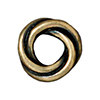 TierraCast : Bead - 10 mm Twisted Spacer, Brass Oxide