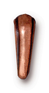 TierraCast : Pinch Bail - 12 x 4mm, 9mm Depth, Nouveau, Antique Copper