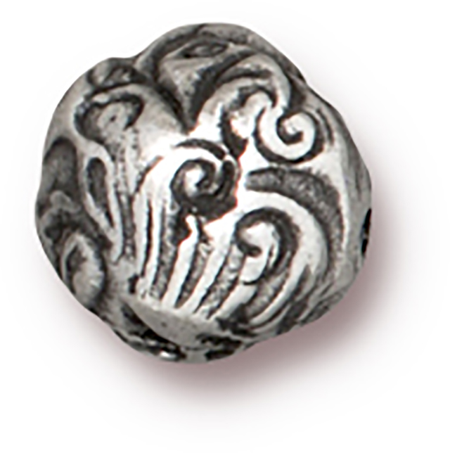 TierraCast : Bead - 8 mm Jardin, Antique Pewter