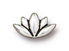 TierraCast : Bead - 12 x 7mm Lotus, Antique Silver