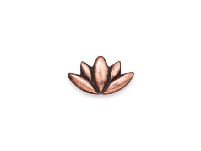 TierraCast : Bead - Lotus, Antique Copper