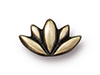 TierraCast : Bead - 12 x 7mm Lotus, Brass Oxide