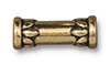 TierraCast : Tube Bead - 15 mm Lotus, Antique Gold