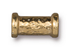 TierraCast : Tube Bead - 10 mm Ha mmered, Gold