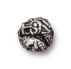 TierraCast : Bead - 8mm Dragon, Antique Silver