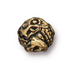 TierraCast : Bead - 8mm Dragon, Antique Gold