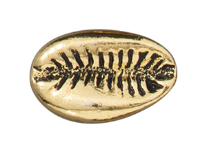 TierraCast : Bead - 14.5 x 10mm, 1.5mm Hole, Cowrie Shell, Antique Gold