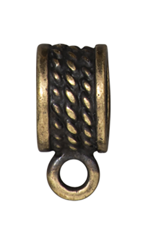 TierraCast : Bail - 8mm Rope, Brass Oxide