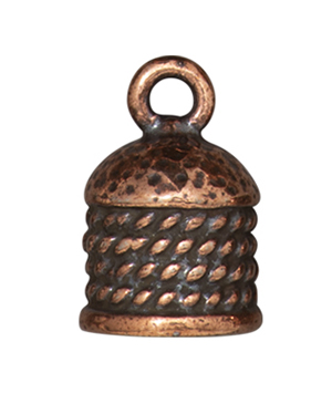 TierraCast : Cord End - 8mm Rope, Antique Copper