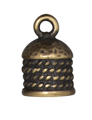 TierraCast : Cord End - 8mm Rope, Brass Oxide