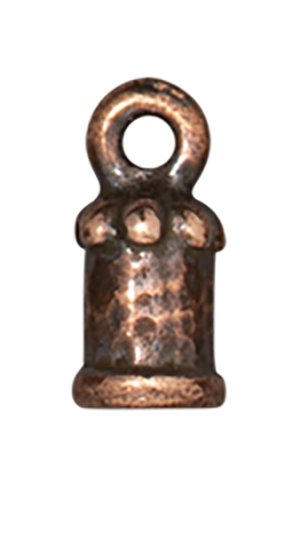 TierraCast : Cord End - 2mm Palace, Antique Copper