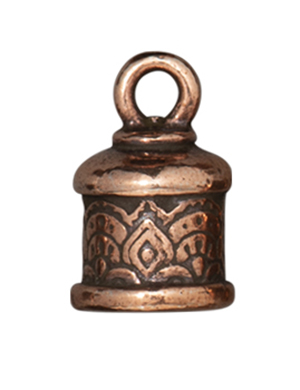 TierraCast : Cord End - 6mm Temple, Antique Copper