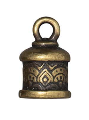 TierraCast : Cord End - 6mm Temple, Brass Oxide