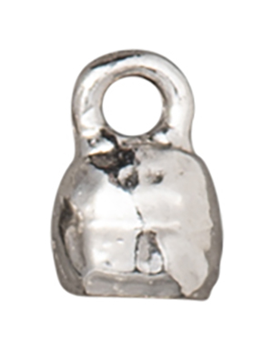 TierraCast : Crimp End Cap - Distressed 4 x 2mm, Rhodium