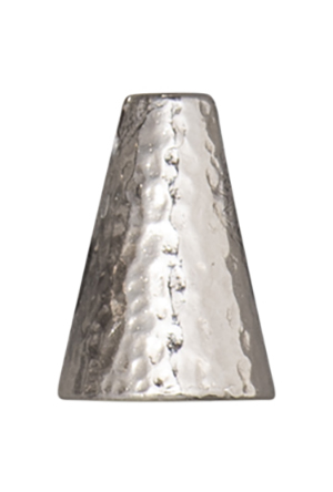 TierraCast : Cone - 16mm Hammertone, Rhodium