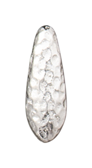 TierraCast : Bead - Hammertone Dagger, Rhodium
