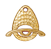 TierraCast : Clasp Set - Bar 24mm, Ring 22mm, 1.5mm Loop, Hammertone Ellipse, Gold