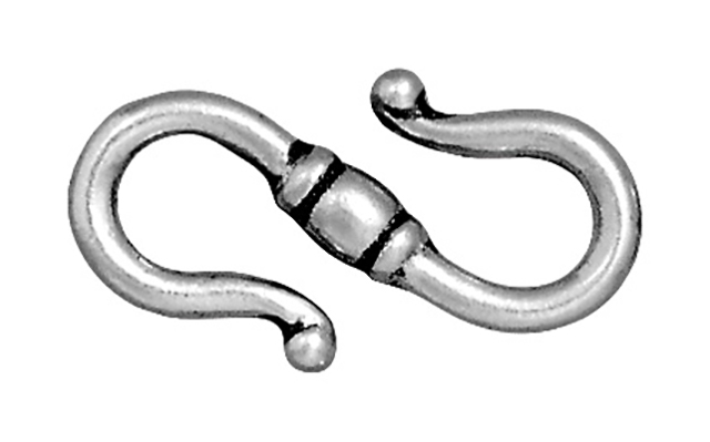 TierraCast : Clasp - 23 x 12.5mm Classic S, Antique Silver