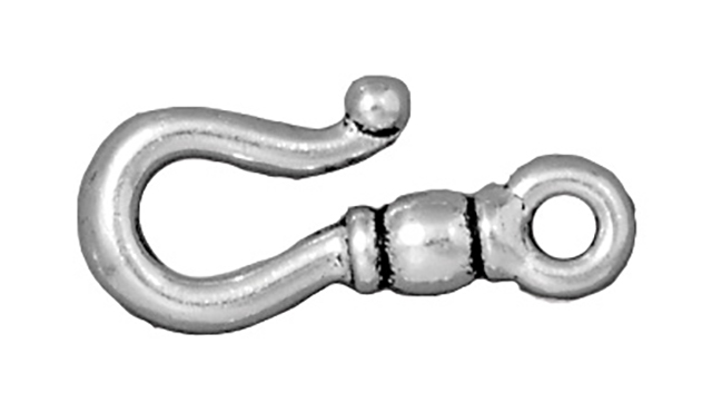 TierraCast : Clasp - 23 x 12.5mm Classic Hook, Antique Silver